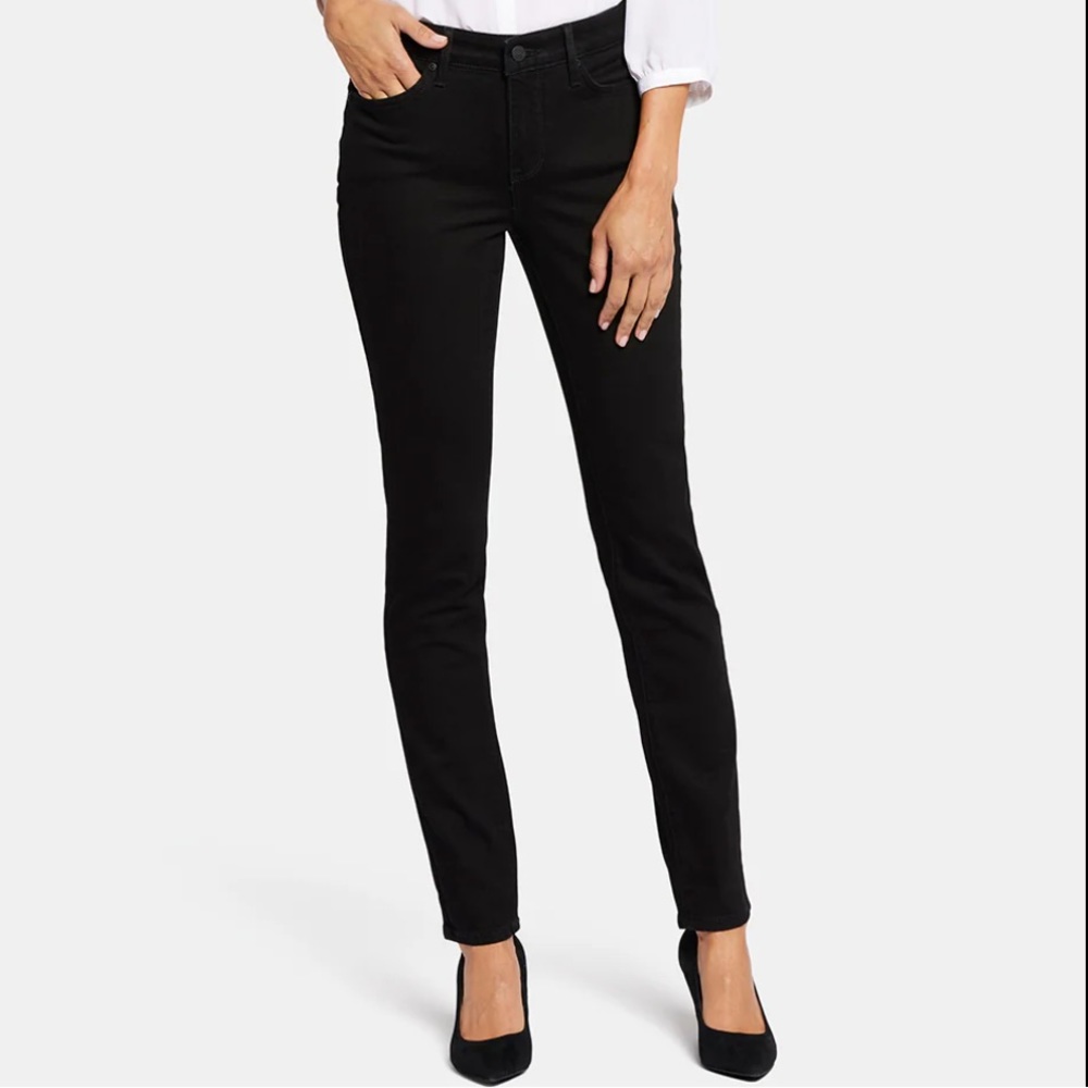 NYDJ NOT YOUR DAUGHTERS JEANS Black Alina Legging Skinny Jeans 4P